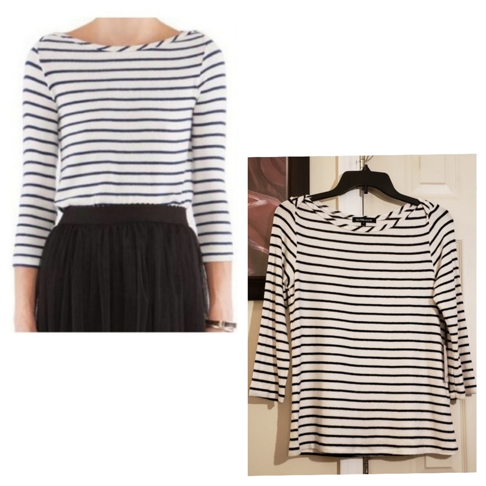 💫LAST ONE💫Hye Park&Lune Black Striped Comfy Soft Whitney Top